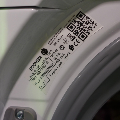 3102 - Hoover H-Wash 500 Freestanding Washing Machine (11kg) (H850xW600xD650) (Model No: HWB411AMC) origina... 