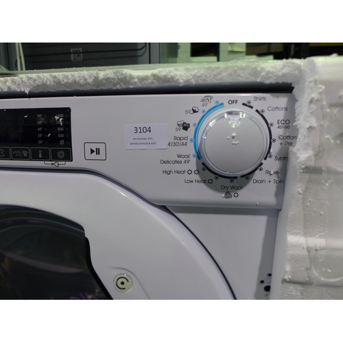 3104 - Candy Integrated Washer Dryer (9+5kg) (H820xW600xD525) - model no.:- CBD 495D1WE, original RRP £412.... 