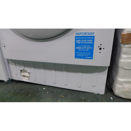 3105 - Candy Integrated Washing Machine (8kg) (H820xW600xD530) (Model No: CBW48D1W4-80) original RRP £374.1... 