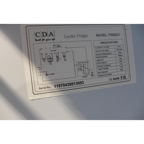 3113 - CDA Intergrated Larder Fridge (Model No: FW822) original RRP £682.50 inc. VAT (416-123) * This lot i... 