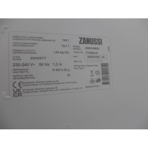 3116 - Zanussi 70/30 Fridge Freezer - Low Frost (H1772xW546xD549) (Model No: ZNFN18ES3) original RRP £557.5... 