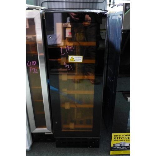 3127 - Viceroy Under Counter 30cm Wine Cooler (H870xW295xD570) - model no:- WRWC30BKED, original RRP £332.5... 