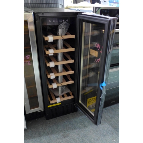 3127 - Viceroy Under Counter 30cm Wine Cooler (H870xW295xD570) - model no:- WRWC30BKED, original RRP £332.5... 