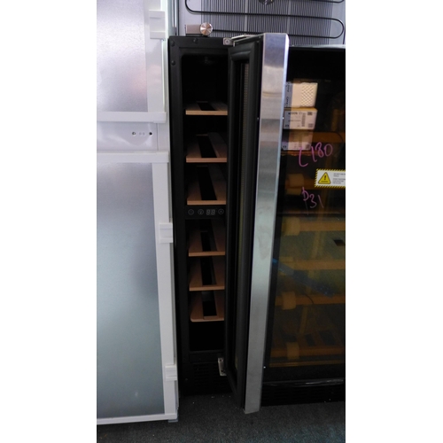 3128 - Viceroy Under Counter 15cm Wine Cooler (H870xW148xD570) - model no.:- WRWC15SSED, original RRP £240.... 