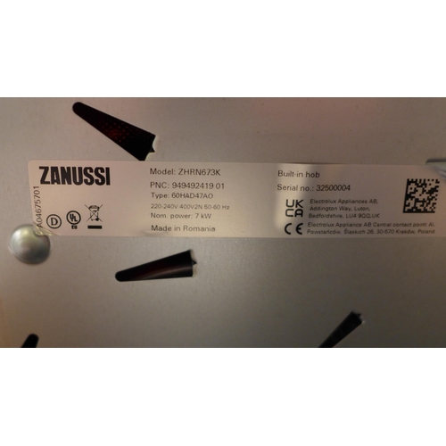 3133 - Zanussi Ceramic OvalZone 4 Zone Hob (H1xW590xD520) - model no:- ZHRN673K, original RRP £215.83 inc. ... 