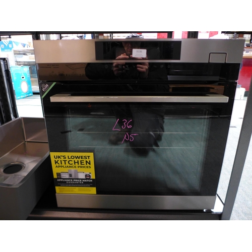 3136 - AEG Single Pyrolytic Steam Oven (H594xW594xD567) - model no:- BSK774320M, original RRP £1,125 inc. V... 