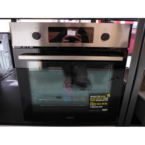 3138 - Zanussi Single Pyrolytic Oven  - Model: ZOPNX6XN (Loose Internal Glass) Stainless Steel (H594xW594xD... 