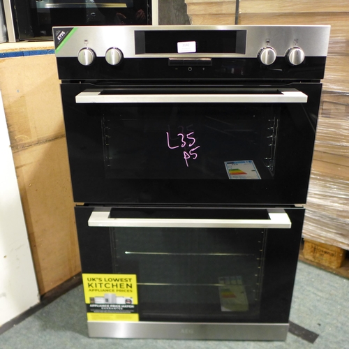 3142 - AEG Built In Double Oven (H888xW594xD548) - model no:- DEK431010M, original RRP £775 inc. VAT (416-3... 