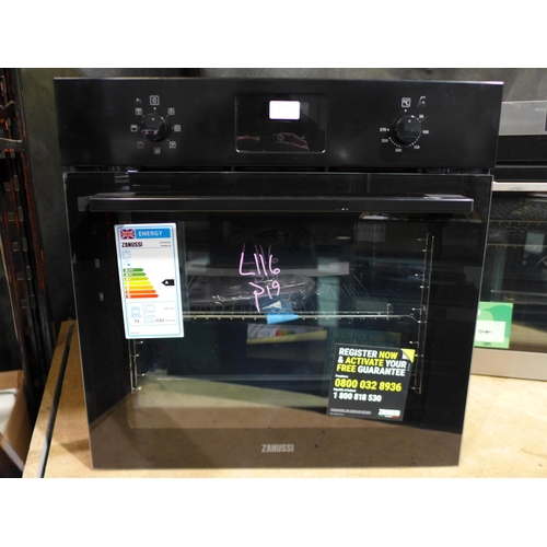 3145 - Zanussi Single Multifunction Oven Model: ZOHNX3K1 - Black (H589xW594xD568), original RRP £265.83 inc... 