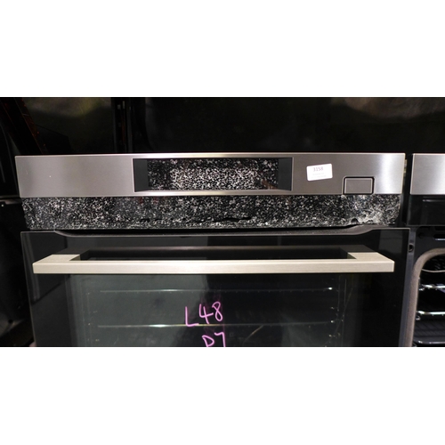 3158 - AEG Single Pyrolytic Steam Oven (Damaged Door) (H594xW594xD567) - model no:- BSK774320M, original RR... 