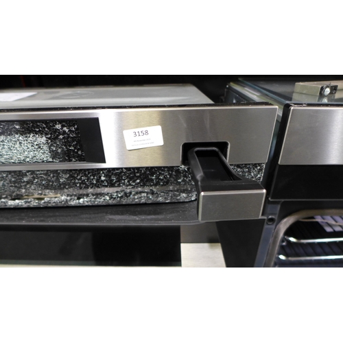 3158 - AEG Single Pyrolytic Steam Oven (Damaged Door) (H594xW594xD567) - model no:- BSK774320M, original RR... 