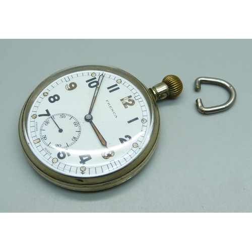 1001 - A Frenca military issue pocket watch, GS/TP, S-061644, with broad arrow