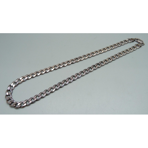 1018 - A silver necklace, 48g, 45cm