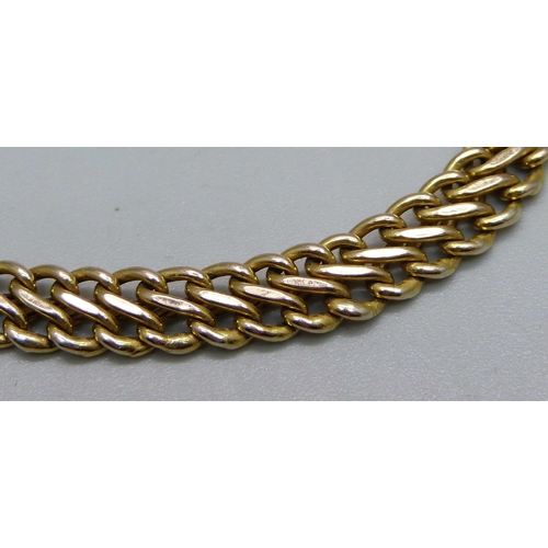 1045 - A 9ct gold bracelet, 4.7g, 17.5cm