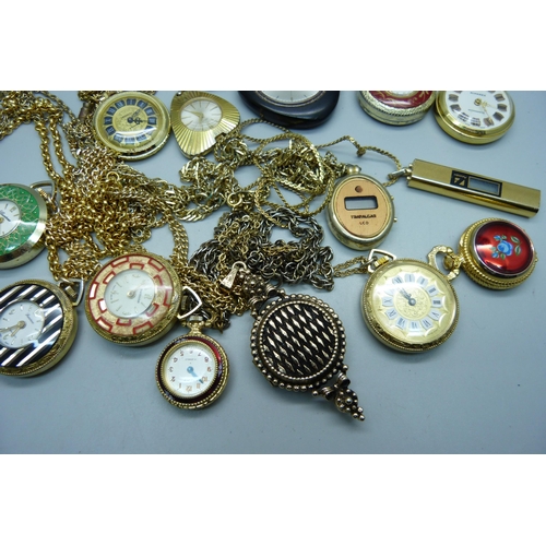 1056 - A collection of lady's watches including fob and pendant