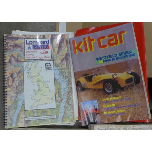 1083 - A collection of 1970s Auto Sport magazines, complete, rally maps and stage notes and other ephemera ... 