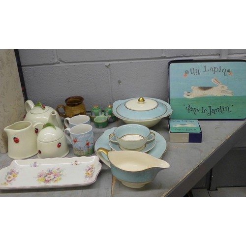 1106 - A collection of china including a three piece Charlotte Cadzow for Langrove set, Grays Pottery, a Sh... 