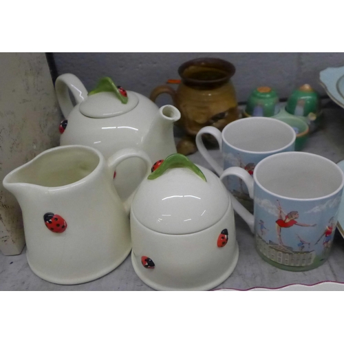 1106 - A collection of china including a three piece Charlotte Cadzow for Langrove set, Grays Pottery, a Sh... 