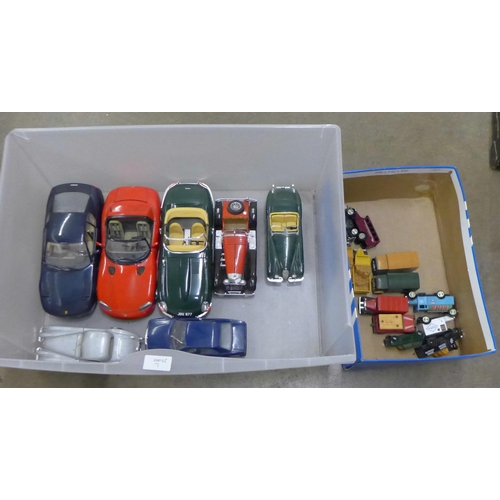 1108 - Three 1/18th scale model vehicles and other die-cast model vehicles including Corgi **PLEASE NOTE TH... 