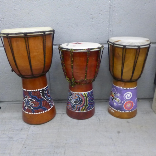 1122 - Five boxes of assorted decorative china, bongos, etc. **PLEASE NOTE THIS LOT IS NOT ELIGIBLE FOR POS... 