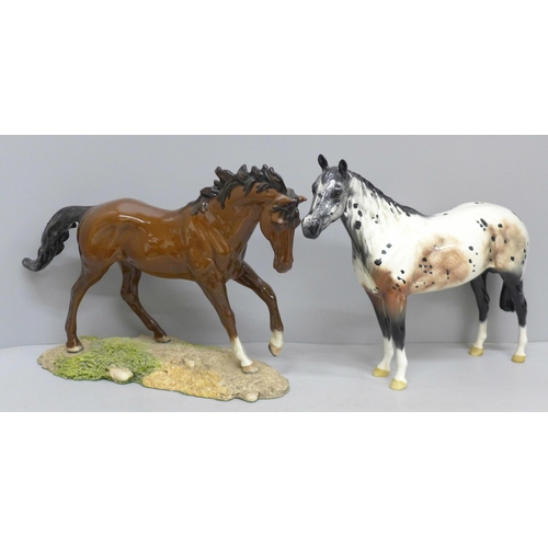 604 - Two Royal Doulton horses, Appaloosa 1772B and The Winner, DA164, gloss finish