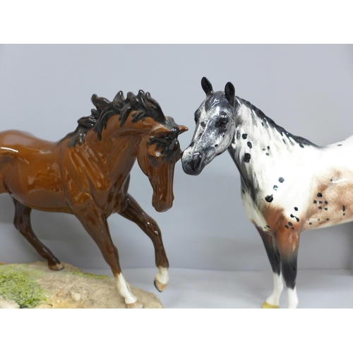 604 - Two Royal Doulton horses, Appaloosa 1772B and The Winner, DA164, gloss finish