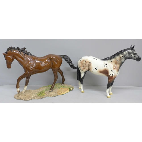 604 - Two Royal Doulton horses, Appaloosa 1772B and The Winner, DA164, gloss finish