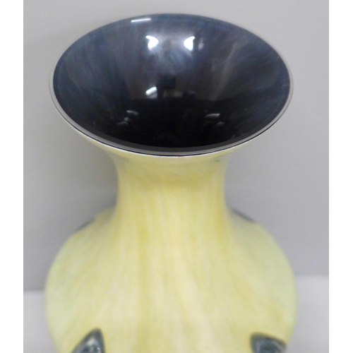 610 - A Caithness glass vase, 17.5cm, with box