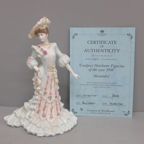 612 - A Coalport limited edition figure, Number 1387, Heirloom Figurine of The Year 1998, Alexandra