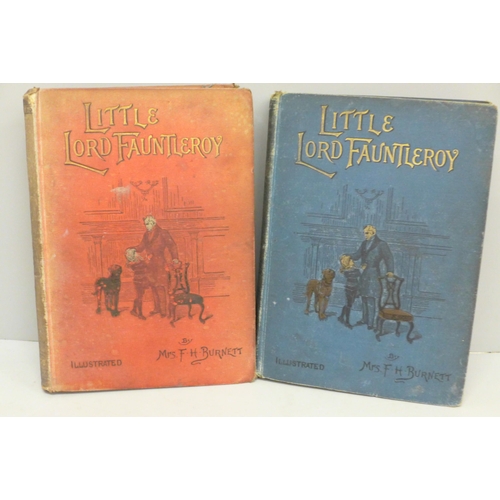 622 - Little Lord Fauntleroy by Frances Burnett with blue and red cloth, published by Frederick Warne & Co... 