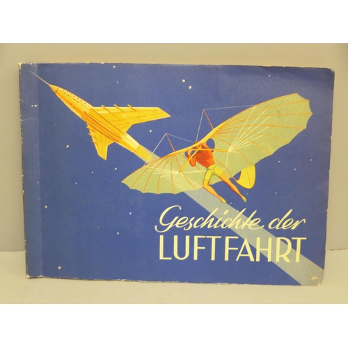 624 - A circa 1955 German album of aircraft cards, Gerschichte der Luftfahrt