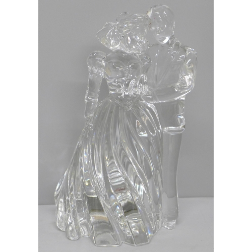 629 - A glass figure sculpture, signed Nachtmann