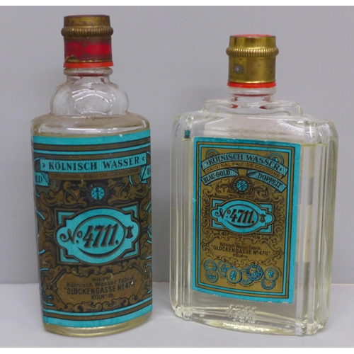 634 - Two bottles of No. 4711 Kolnisch Wasser bottles of cologne