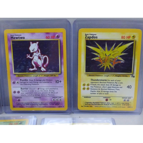 639 - Five vintage holographic Pokemon cards