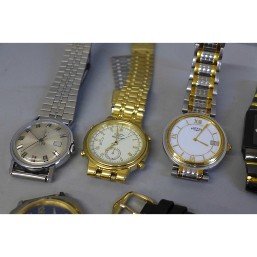 649 - A collection of wristwatches including Timex, Rotary and Citizen