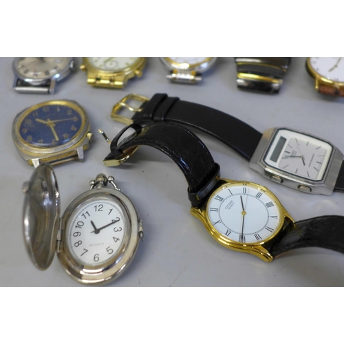 649 - A collection of wristwatches including Timex, Rotary and Citizen