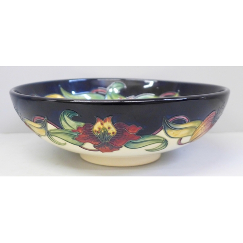 656 - A Moorcroft bowl, Anna Lily by Nicola Slaney, 26cm