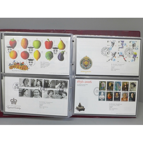 677 - Stamps; an album of GB first day covers for the period 2000 to 2007 (64 no.)