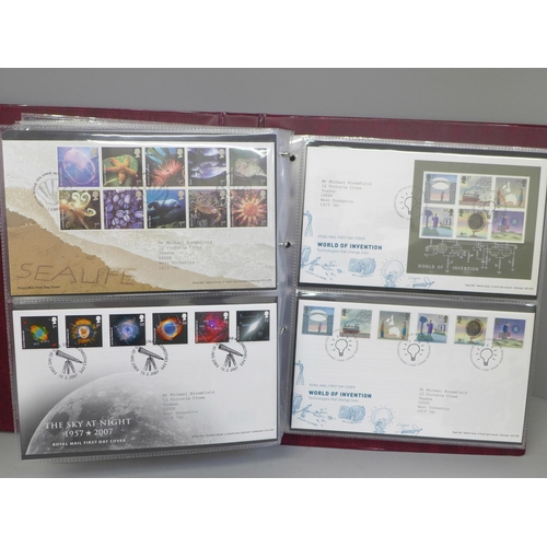 677 - Stamps; an album of GB first day covers for the period 2000 to 2007 (64 no.)