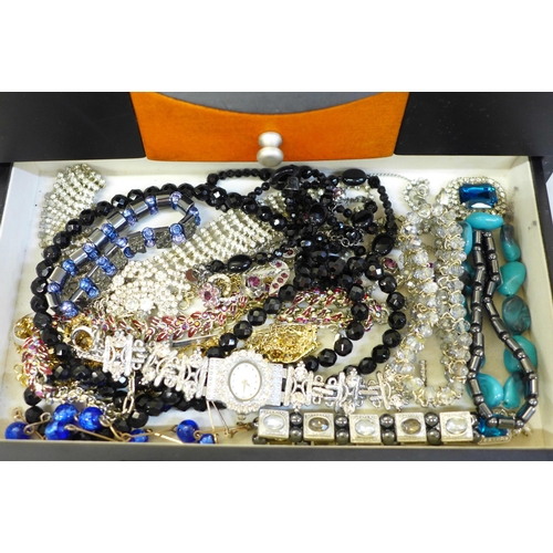 692 - A box of costume jewellery