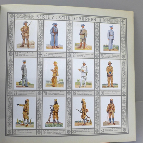 693 - A German cigarette card album (complete), 1934, German uniforms 1800s-1930s and German Navy uniforms