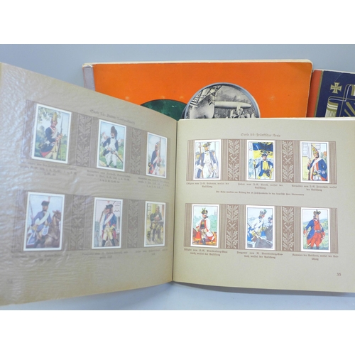 693 - A German cigarette card album (complete), 1934, German uniforms 1800s-1930s and German Navy uniforms