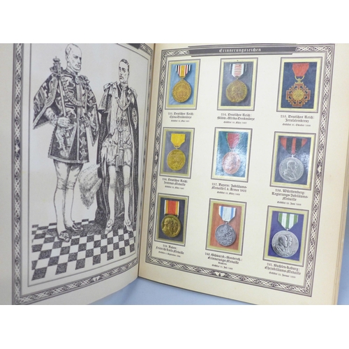 696 - A German sticker album, German orders from Knighthood 1190 to 1920s, complete