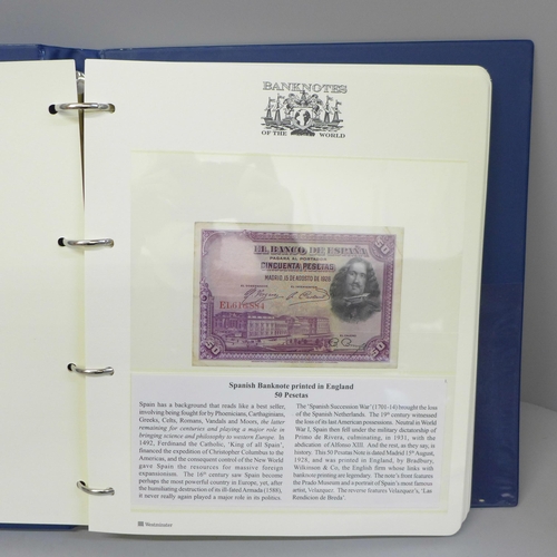 703 - A Westminseter Banknotes of the World folder of banknotes