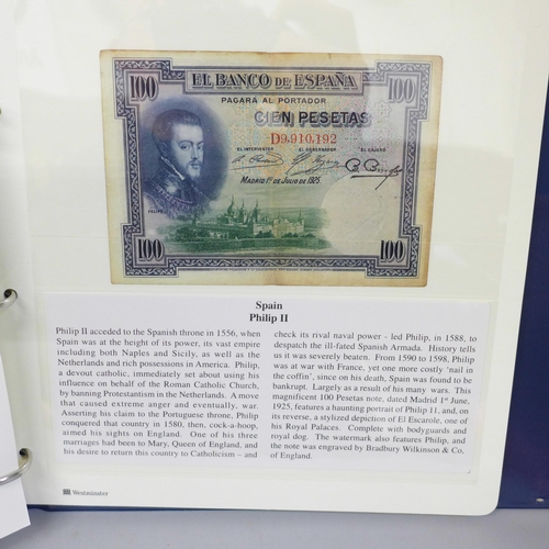 703 - A Westminseter Banknotes of the World folder of banknotes