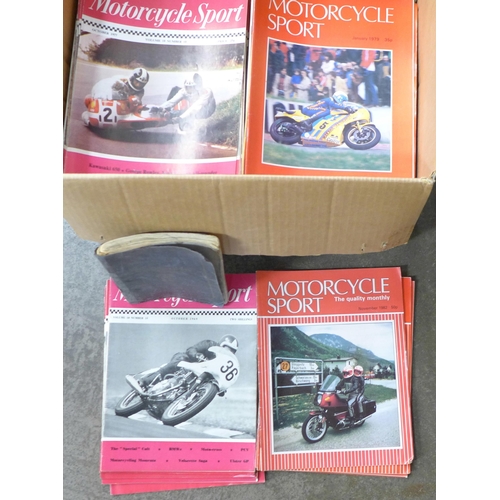 712 - Motorcycle Sport magazines from 1970s, 1980s and 1990s (164), Bike magazines (8) plus a Triumph Inst... 