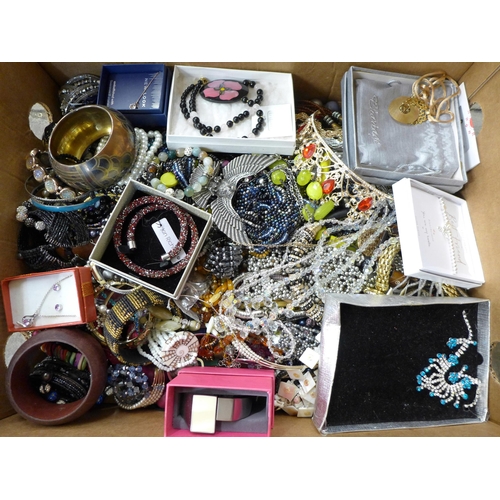 715 - A large box of costume jewellery