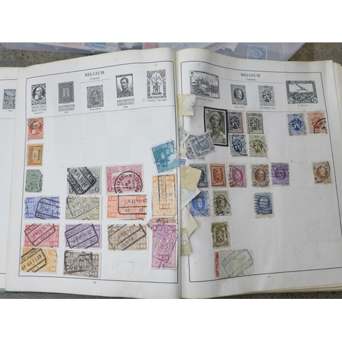 719 - An album of stamps, loose stamps and a banknote