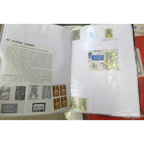 728 - Stamps; a box of stamps, covers, etc., loose and in albums