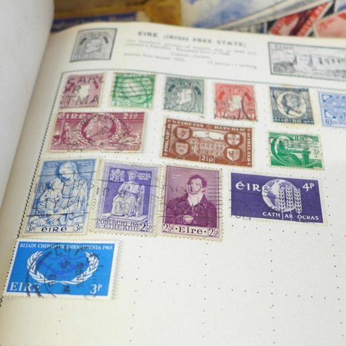 750 - A collection of stamps in two albums